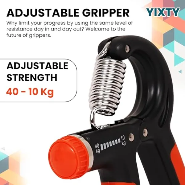 Black_And_Orange_Yixty_Adjustable_Hand_Gripper_With_Soft_Handles