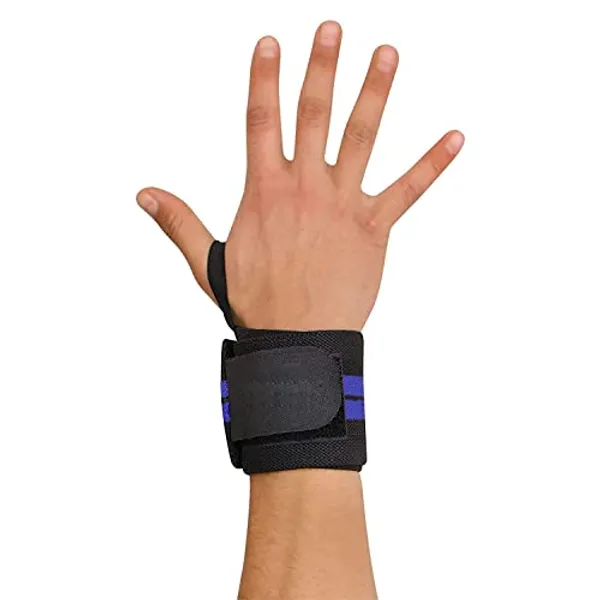 Blue_And_Black_Premium_Wrist_Wraps_For_Gym_And_Weightlifting_With_Stripes