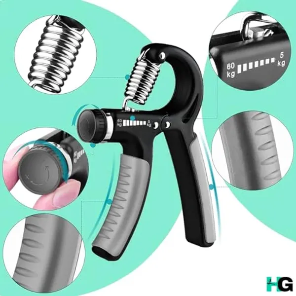 Grey_And_Black_Adjustable_Hand_Grip_Strengthener_With_Resistance_Control