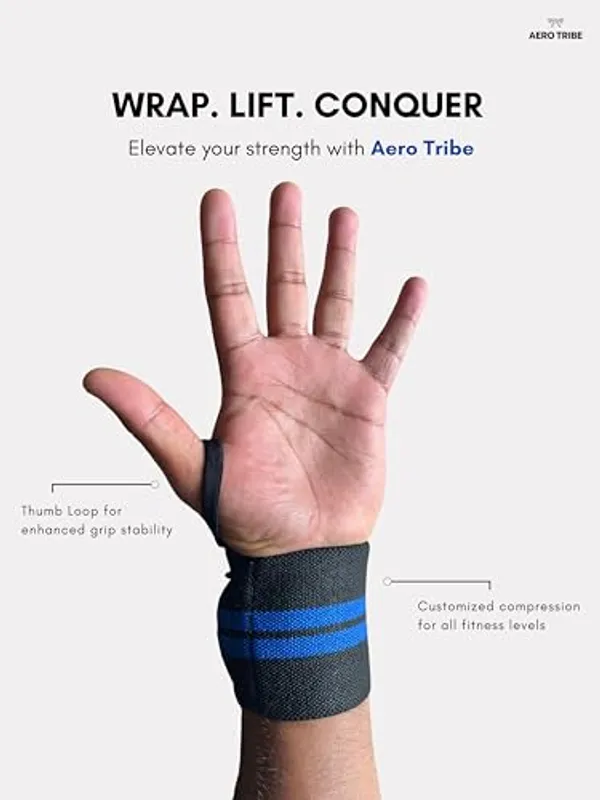 Blue_And_Black_Premium_Wrist_Wraps_For_Weightlifting_And_Gym_Training_With_Stripes