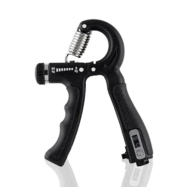 Black_Adjustable_Hand_Grip_Strengthener_With_Counter_10_To_50_Kg_Resistance