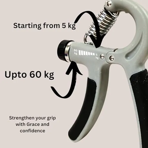 Grey_And_Black_Adjustable_Hand_Grip_Strengthener_Fitness_Exercise_Tool