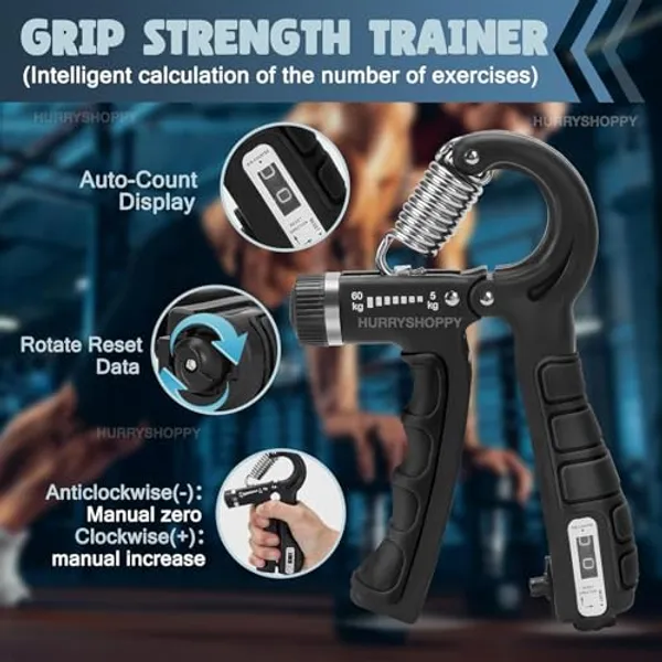 Black_Adjustable_Hand_Grip_Strengthener_With_Counter_10_To_50_Kg_Resistance