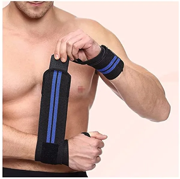 Blue_And_Black_Premium_Wrist_Wraps_For_Gym_And_Weightlifting_With_Stripes