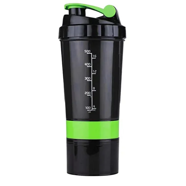 Green_And_Black_Spider_Bottle_3_In_1_Shaker_Bottle_With_Storage_Compartments_500Ml