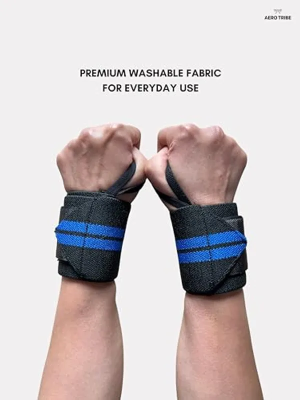Blue_And_Black_Premium_Wrist_Wraps_For_Gym_And_Weightlifting_With_Stripes