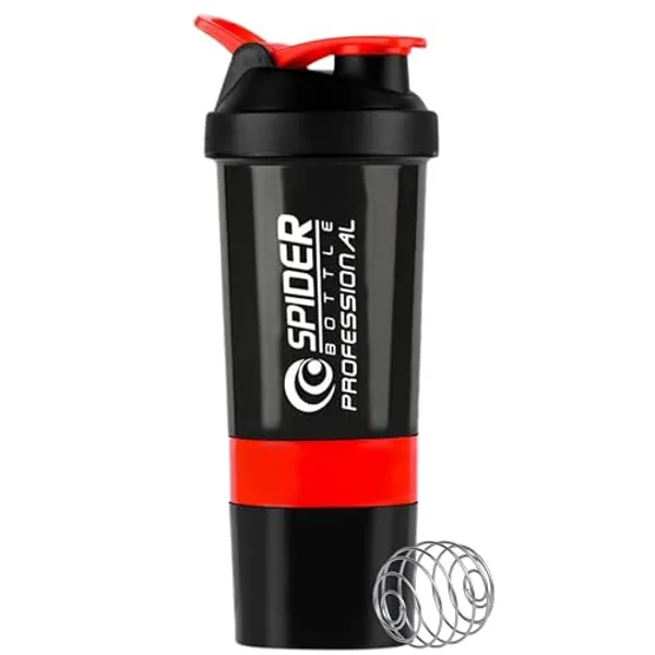 Red_And_Black_Spider_Professional_3_In_1_Gym_Shaker_Bottle_With_Storage_Compartments_500Ml