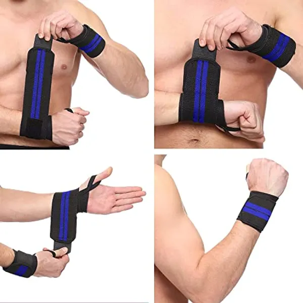 Blue_And_Black_Premium_Wrist_Wraps_For_Gym_And_Weightlifting_With_Stripes