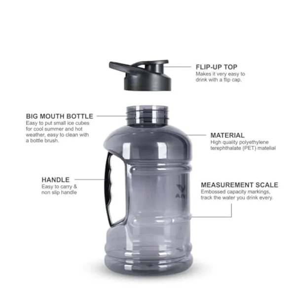 Grey_1500Ml_Bpa_Free_Leak_Proof_Water_Bottle_With_Wide_Mouth_And_Carrying_Strap