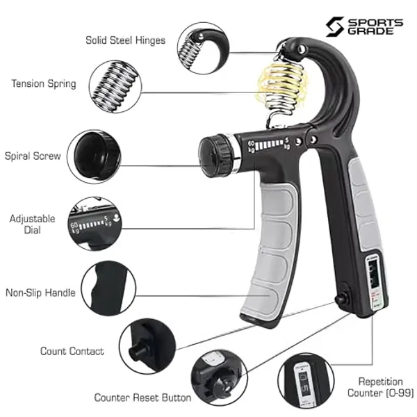 Grey_And_Black_Hand_Gripper_With_Digital_Counter_Adjustable_Resistance_60_To_10Kg
