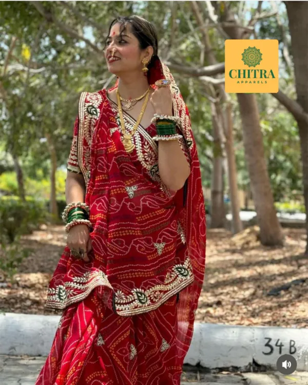 Red_Rajasthani_Traditional_Bandhani_Saree_With_Gota_Patti_Work_964001