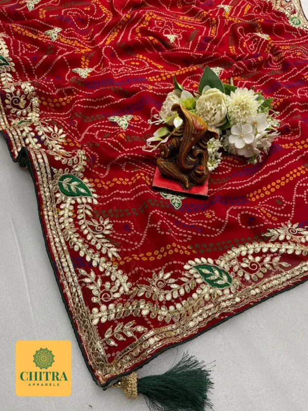 Red_Rajasthani_Traditional_Bandhani_Saree_With_Gota_Patti_Work_964001