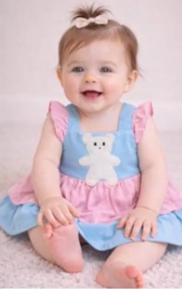 Pink_And_Blue_Teddy_Bear_Dress_With_Bow_Head_For_Baby_Girls_-_BC_1128