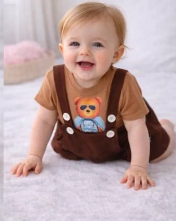 Dark_Brown_Dungaree_Set_With_Bear_Graphic_Clothing_Set_Combo_For_Baby_Boys_-_BSB_1110