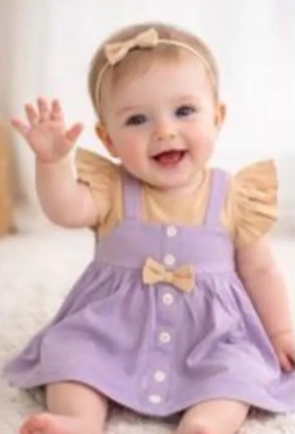 Lavender_And_Brown_Dress_With_Ruffle_Sleeves_For_Baby_Girls_-_GF_1123