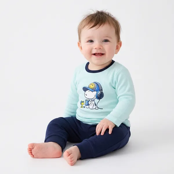 Light_Blue_And_Navy_Blue_Dinosaur_Print_Cotton_Top_And_Bottom_Set_For_Baby_Boys_-_FHP_1112