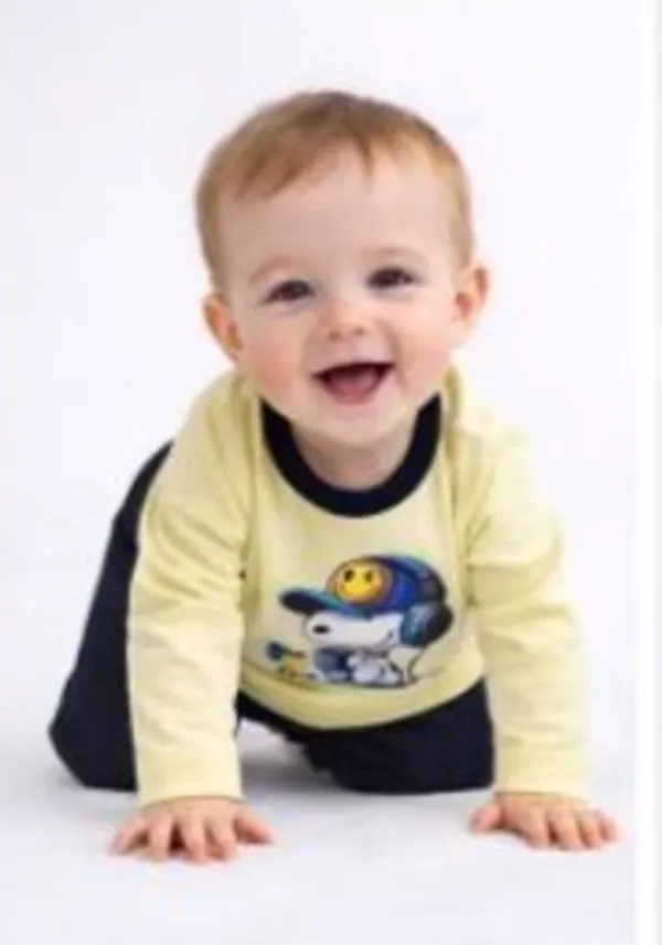 Yellow_And_Navy_Blue_Long_Sleeve_T_Shirt_With_Cartoon_Character_Print_For_Baby_Boys_-_FHP_1113
