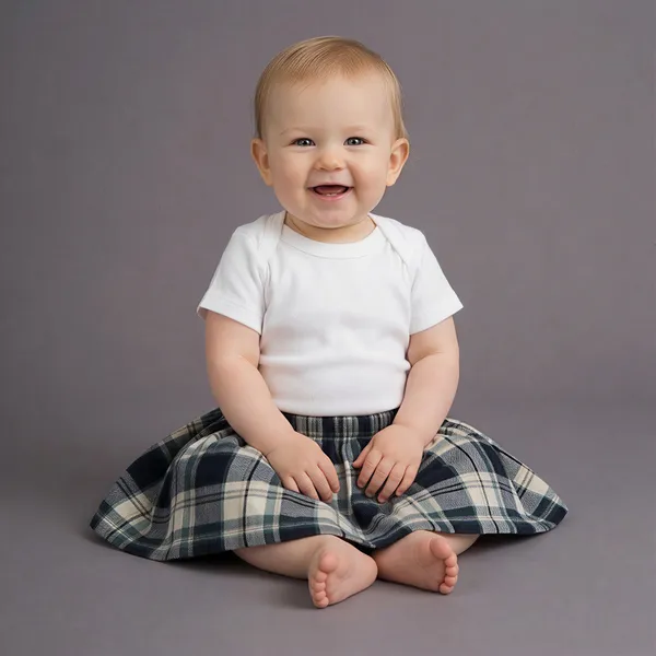 Black_And_White_Checked_Skirt_With_Top_Outfit_For_Baby_Girls_-_CHF_1120