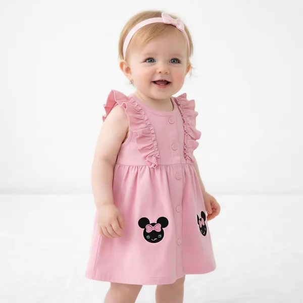 Pink_Ruffle_Dress_With_Mickey_Mouse_Embroidery_For_Baby_Girls_-_PF_1126