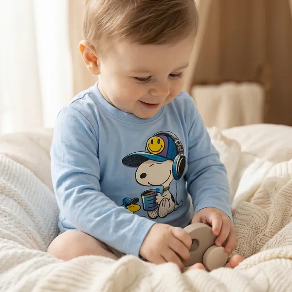 Blue_And_Beige_Snoopy_Character_Print_Full_Sleeve_T_Shirt_For_Baby_Boys_-_FHT_1114