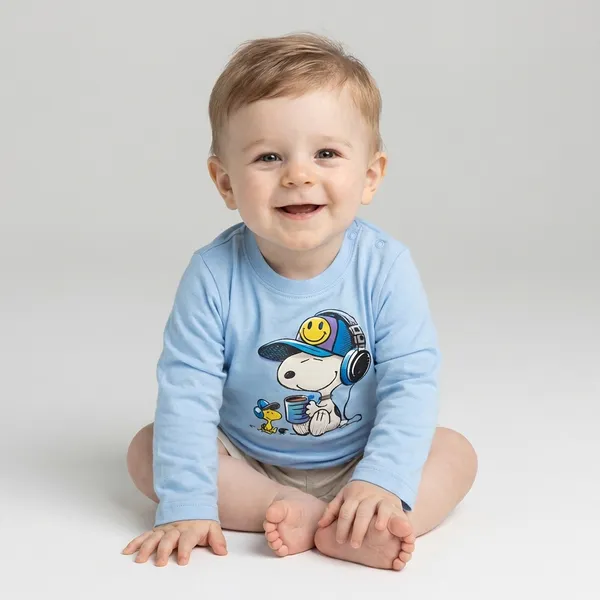 Blue_And_Beige_Snoopy_Character_Print_Full_Sleeve_T_Shirt_For_Baby_Boys_-_FHT_1114