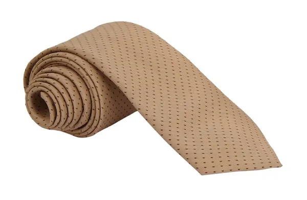 Krawatte_The_Boardroom_Classic_Beige_-_Brown_Polka_Dot