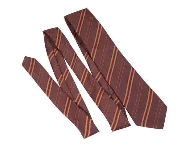 Krawatte_The_Baron_Â€“_Rust_&_Gold_Multi-Stripe_Satin_Tie