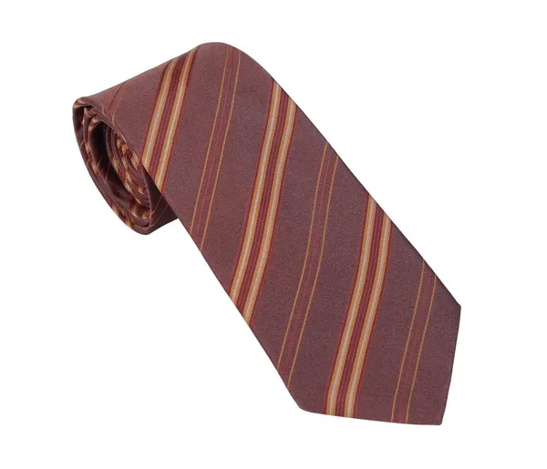 Krawatte_The_Baron_Â€“_Rust_&_Gold_Multi-Stripe_Satin_Tie