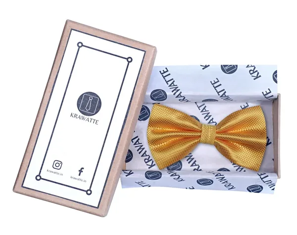 Krawatte_Exclusive_Golden_Yellow_Bow_Tie_For_Men