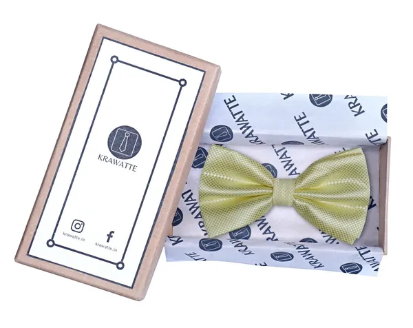 Krawatte_Exclusive_Light_Yellow_Bow_Tie_For_Men