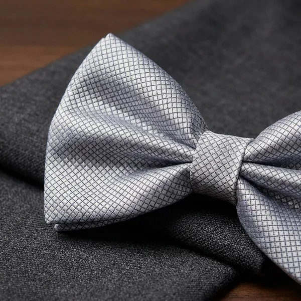Krawatte_Exclusive_Silver_Bow_Tie_For_Men