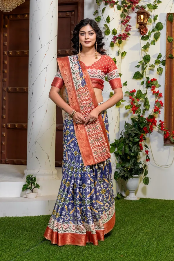 Royal_Heart_Heritage_Patola_Print_Kanjivaram_Silk_Saree_With_Rich_Jacquard_Border