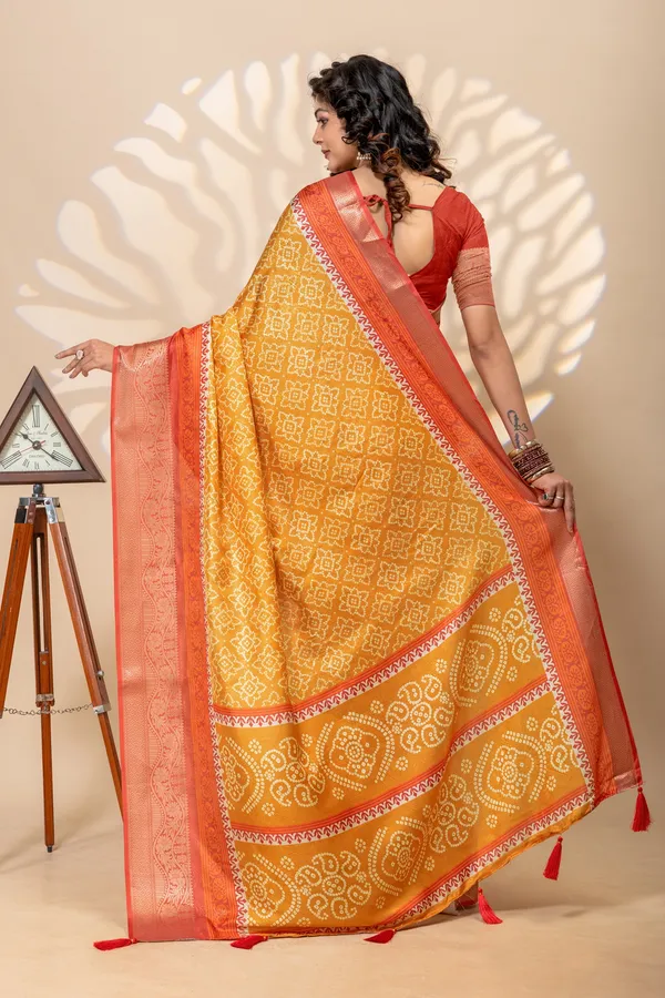 Premium_Moss_Silk_Bandhani_Digital_Print_Saree