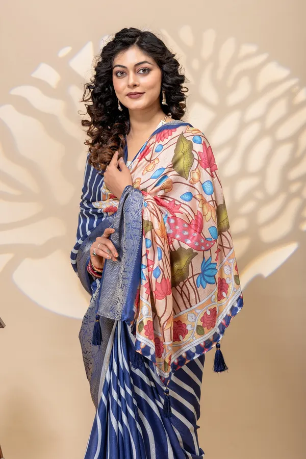Premium_Moss_Silk_Stripe_Digital_Print_Saree