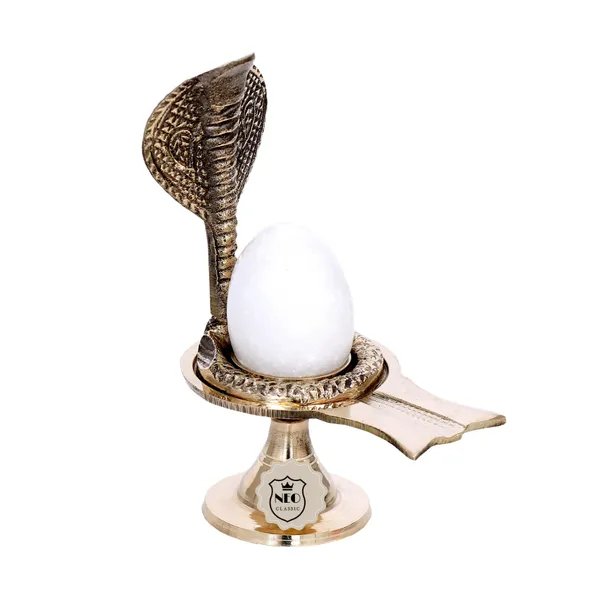 NEO_CLASSIC_Shivling_with_Sheshnag_Jalheri_Stand_|_White_Shivling_Murti_for_Home_Temple,_Pooja_Room_&_Mahashivratri_|_Decorative_Lord_Shiva_Idol_|_Height_4_Inch
