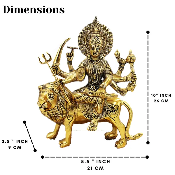 NEO_CLASSIC_Aluminium_Durga_Maa_Idol_|_Navratri_Decorative_Goddess_Durga_Murti_for_Mandir,_Home_Temple_&_Door_Décor_|_Spiritual_Pooja_Showpiece_(Pack_of_1)