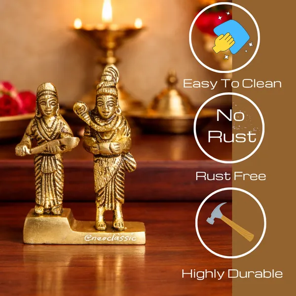 NEO_CLASSIC_Shiva_Annapurna_Brass_Idol_|_Shiv_Parvati_Murti_for_Home_Temple,_Pooja_&_Spiritual_Décor_|_Religious_Brass_Statue_for_Mandir_&_Gifting_|_3.1_Inch