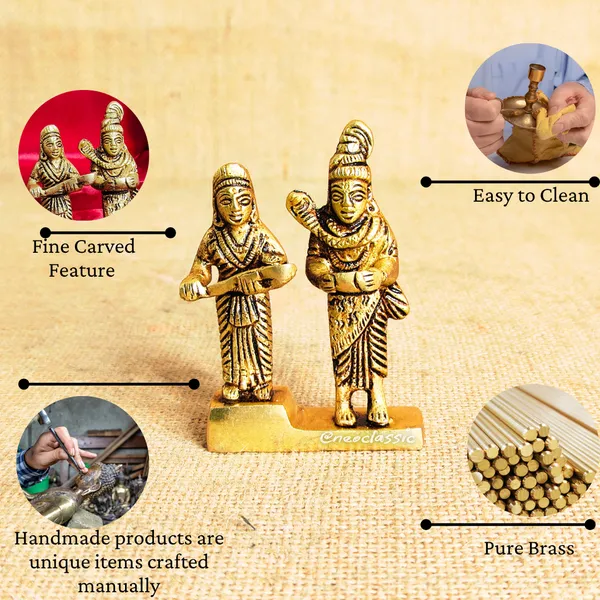 NEO_CLASSIC_Shiva_Annapurna_Brass_Idol_|_Shiv_Parvati_Murti_for_Home_Temple,_Pooja_&_Spiritual_Décor_|_Religious_Brass_Statue_for_Mandir_&_Gifting_|_3.1_Inch