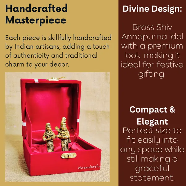 NEO_CLASSIC_Shiva_Annapurna_Brass_Idol_|_Shiv_Parvati_Murti_for_Home_Temple,_Pooja_&_Spiritual_Décor_|_Religious_Brass_Statue_for_Mandir_&_Gifting_|_3.1_Inch