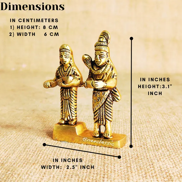 NEO_CLASSIC_Shiva_Annapurna_Brass_Idol_|_Shiv_Parvati_Murti_for_Home_Temple,_Pooja_&_Spiritual_Décor_|_Religious_Brass_Statue_for_Mandir_&_Gifting_|_3.1_Inch