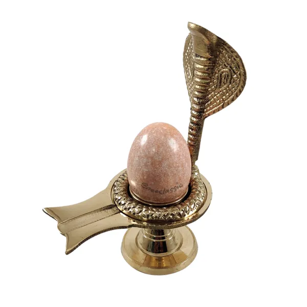 NEO_CLASSIC_Shivling_Orange_with_Sheshnag_Jalheri_Stand_5_Inch