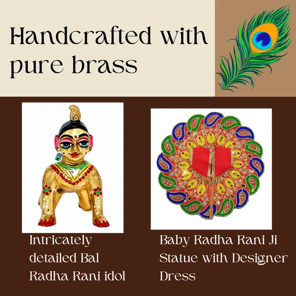 NEO_CLASSIC_Radha_Rani_Bal_Kishori_Idol_with_Brass_Laddu_|_Hand_Painted_Baby_Radha_Statue_for_Home_Temple,_Pooja_&_Spiritual_Décor_|_Size_No._3_(2–3_Inch)