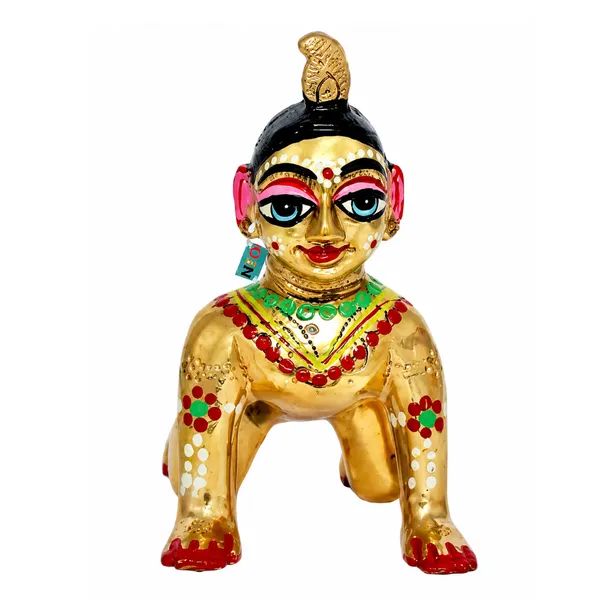 NEO_CLASSIC_Radha_Rani_Bal_Kishori_Idol_with_Brass_Laddu_|_Hand_Painted_Baby_Radha_Statue_for_Home_Temple,_Pooja_&_Spiritual_Décor_|_Size_No._3_(2–3_Inch)