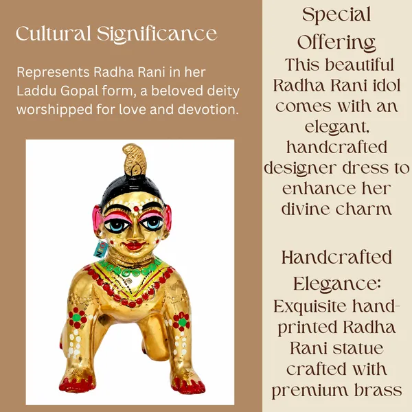 NEO_CLASSIC_Radha_Rani_Bal_Kishori_Idol_with_Brass_Laddu_|_Hand_Painted_Baby_Radha_Statue_for_Home_Temple,_Pooja_&_Spiritual_Décor_|_Size_No._3_(2–3_Inch)