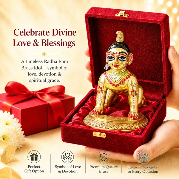 NEO_CLASSIC_Radha_Rani_Bal_Kishori_Idol_with_Brass_Laddu_|_Hand_Painted_Baby_Radha_Statue_for_Home_Temple,_Pooja_&_Spiritual_Décor_|_Size_No._3_(2–3_Inch)