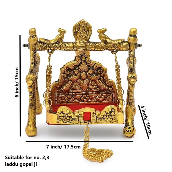 Jhula_Swing_Laddu_Gopal_Jhula_I_Krishna_Hindola_Palana_I_Decorative_Laddu_Gopal_For_Temple_Pooja_I_Janmashtmi_Pooja_For_No_2_3_Gopala
