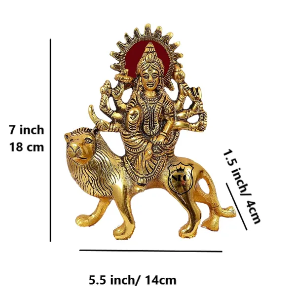 NEO_CLASSIC_Durga_Maa_Statue_with_Lion_|_Hindu_Goddess_Durga_Idol_for_Home_Temple,_Pooja_&_Decorative_Showpiece_|_Without_Base_Design_|_7_Inch
