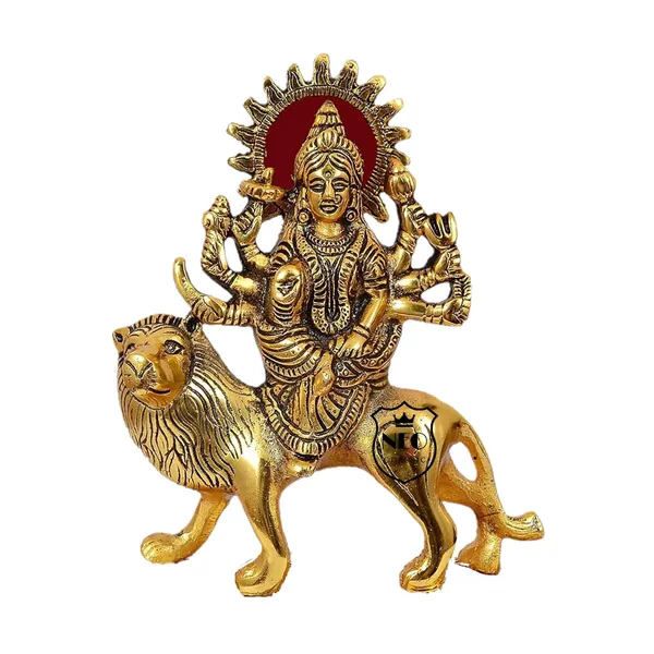 NEO_CLASSIC_Durga_Maa_Statue_with_Lion_|_Hindu_Goddess_Durga_Idol_for_Home_Temple,_Pooja_&_Decorative_Showpiece_|_Without_Base_Design_|_7_Inch