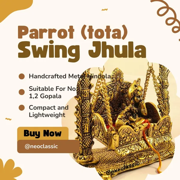 Aluminium_Makkhan_Gopal_With_Jhula_Medium_Golden