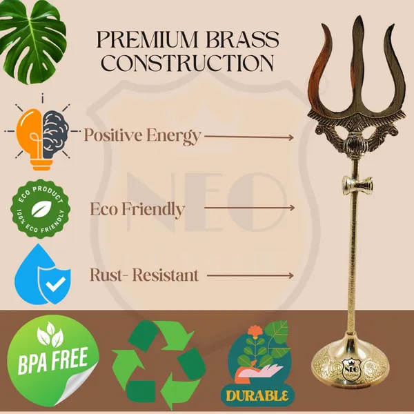 NEO_CLASSIC_Brass_Trishul_with_Damru_on_Stand_–_Traditional_Pooja_Decor_for_Home_Temple_(5_Inch)